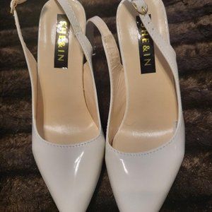 NWOT She & In Patent Leather Slingback Heel Pumps